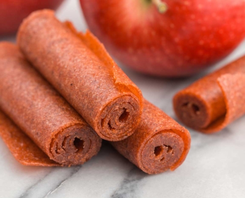 rolled up fruit leather