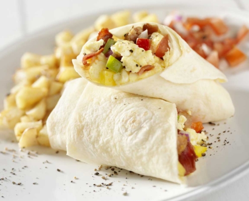 breakfast burrito on plate